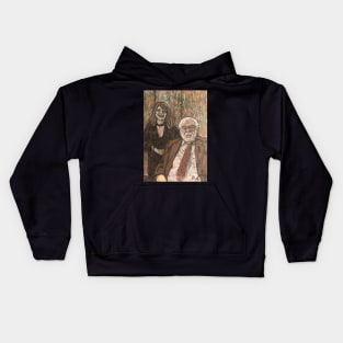 Father and daughter portrait Kids Hoodie